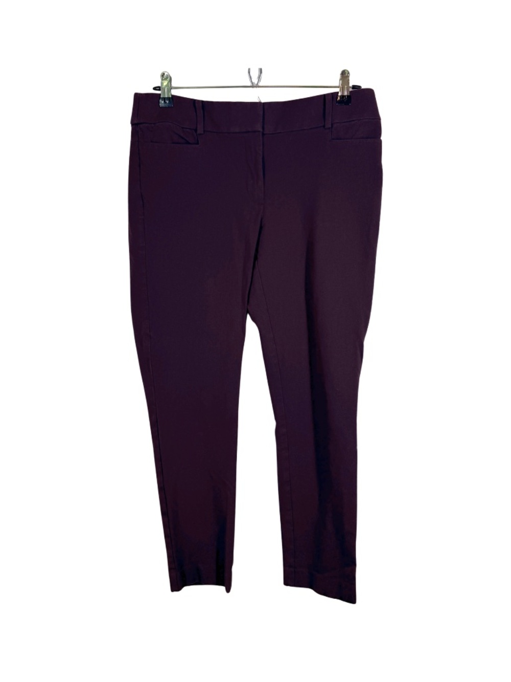 LOFT Deep Plum Curvy Skinny Pants - Size 6 - Picture 2 of 4